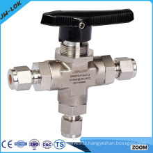 stainless steel three way port ball valve